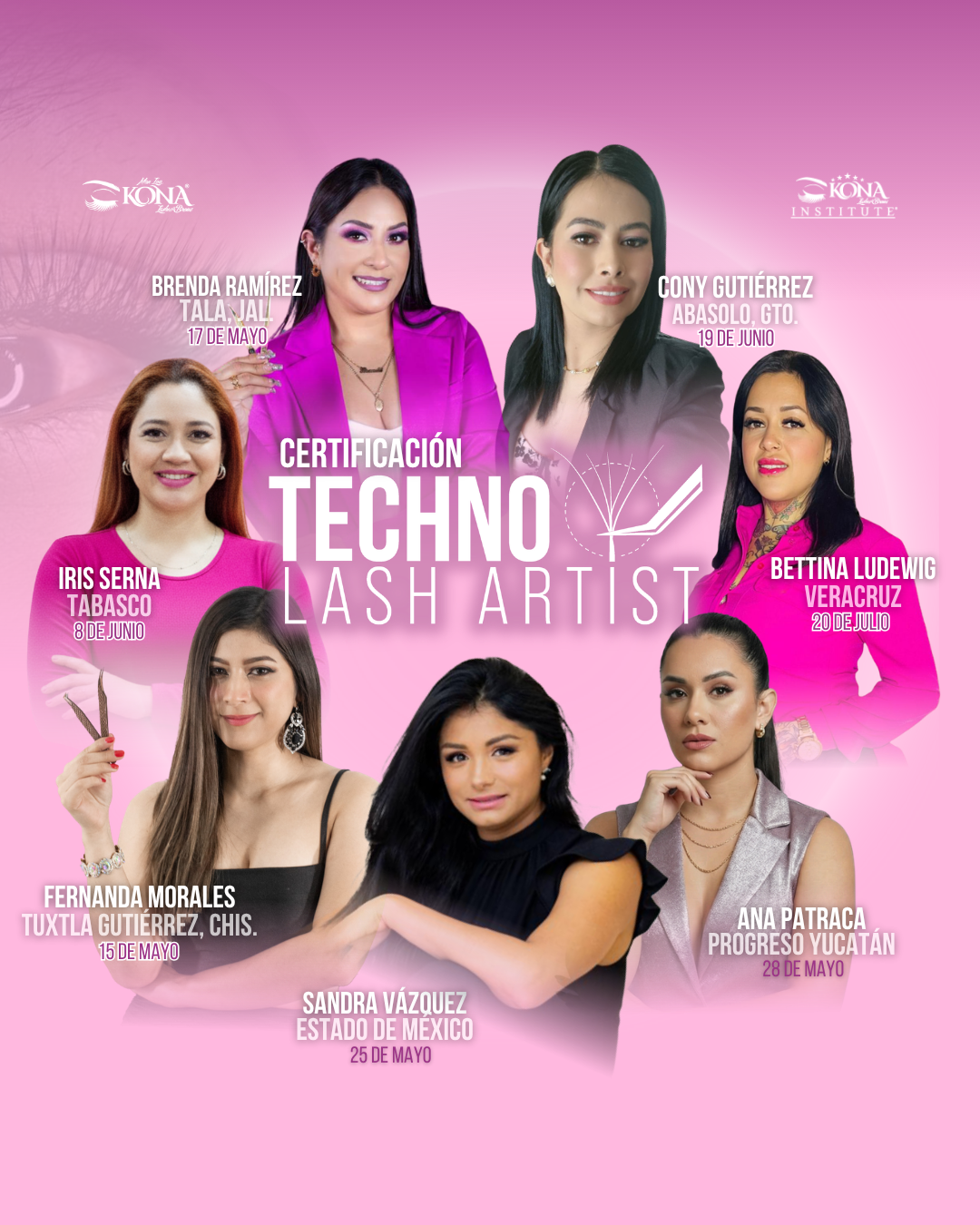 Masters Techno Lash Artist con fechas programadas - grupo 3