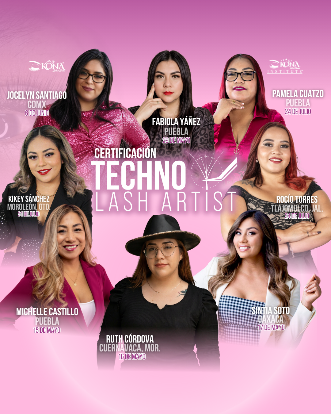 Masters Techno Lash Artist con fechas programadas - grupo 5